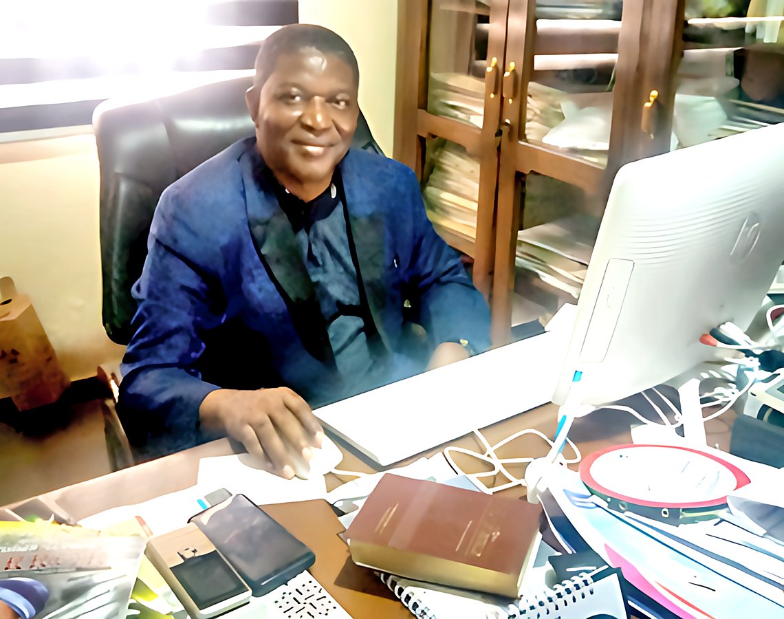 Dr. G. O. Imuetinyan, Chief Medical Director, at his desk